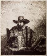 Rembrandt, Conrnelis Claesz Anslo,Preacher